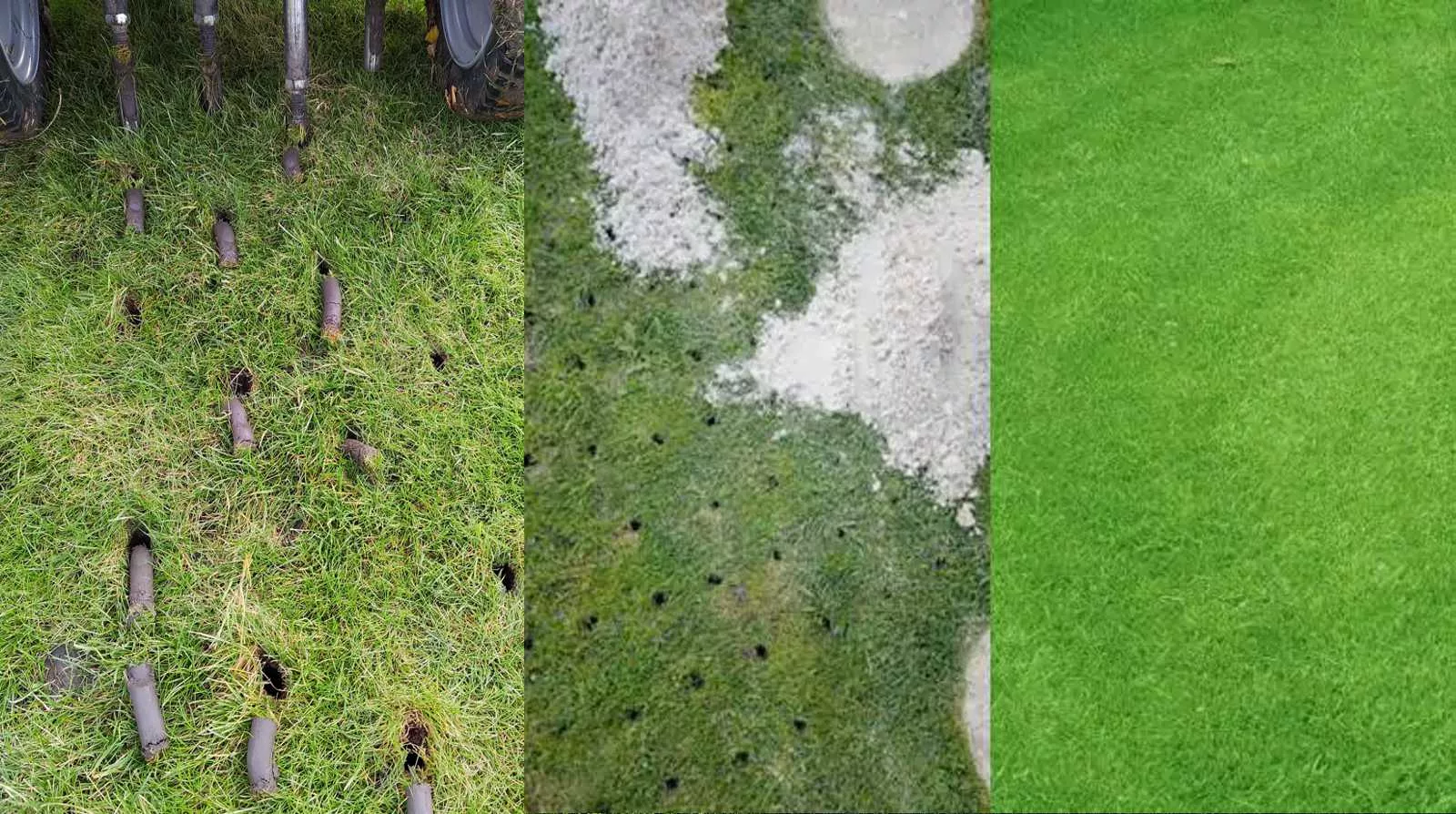 Provzdušňování trávníku (aerifikace)